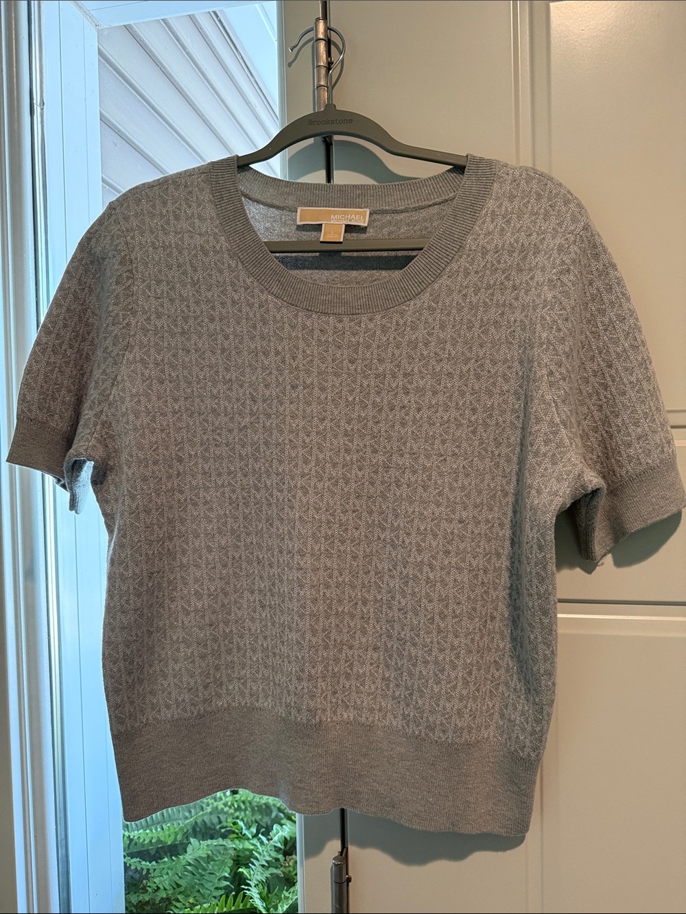 MICHAEL Michael Kors Heather Gray Short-Sleeve Crew Sweater